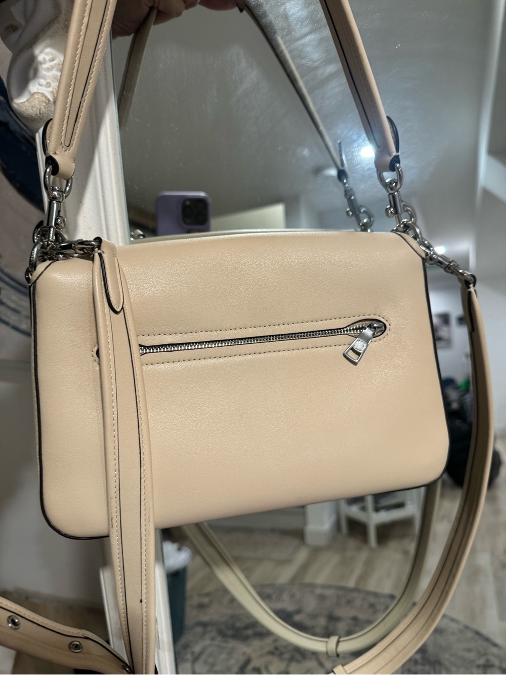 Coach Soft Tabby Shoulder Bag in Ivory - Picture 4 of 9